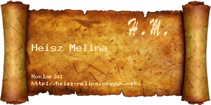 Heisz Melina névjegykártya