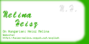 melina heisz business card